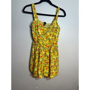 Wild Fable Yellow Orange Blossom Floral Smocked Romper Women's Size‎ S